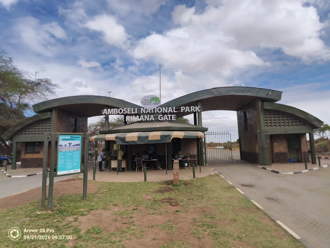 Entrance to Amboseli National Park at Kimana Gate